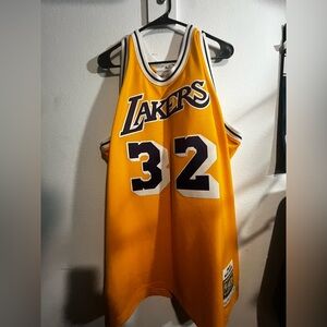 Mitchell & Ness Yellow Magic Johnson Jersey